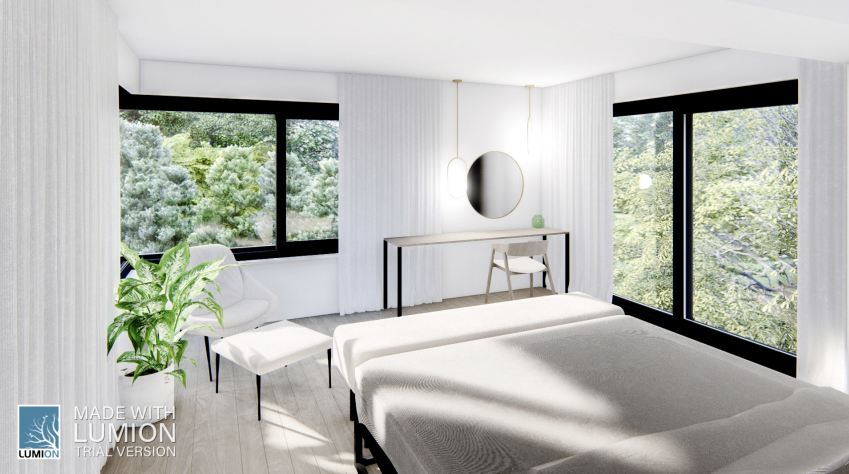 Wizualizacja wnętrza - sypialnia główna